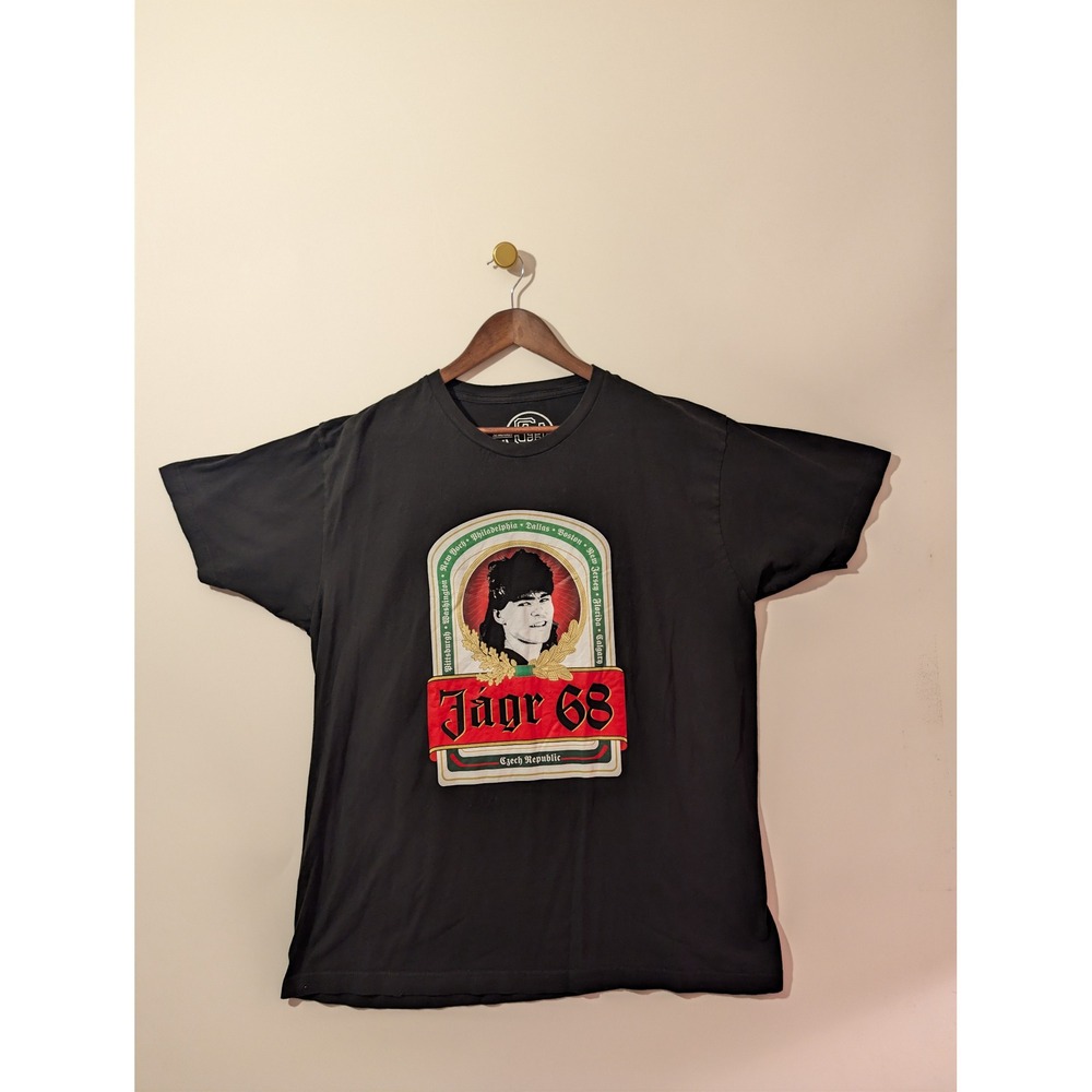 Slingshot Hockey Jagr 68 T-Shirt Mens XL Black Excellent Graphic Tee NHL SEO